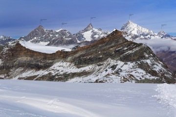 Widok z Plateau Rosà w stronę Szwajcarii